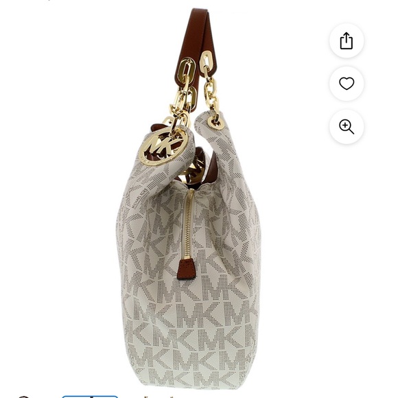 Michael Kors Large Fulton Shoulder Bag in Vanilla - Picture 7 of 8